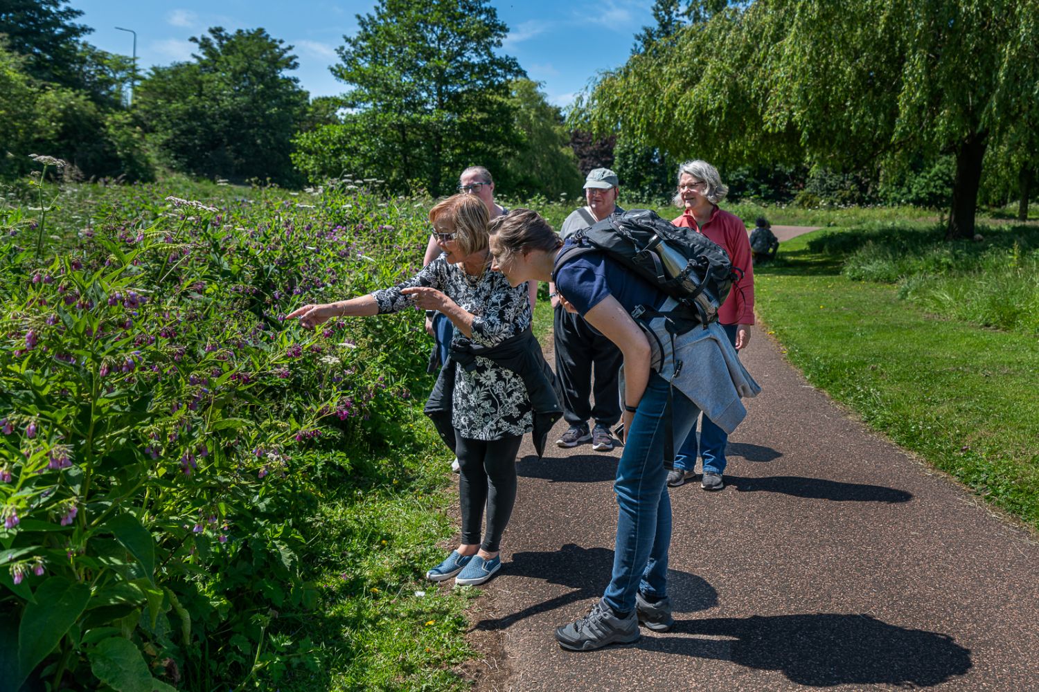 Image of learners on a nature trail walk